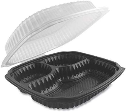 Picture of ANCHOR CL91031 - 10.5X9.5, 3 COMPT W/HINGED FLAT LIDS 100CT
