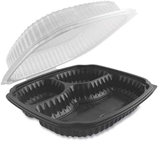 Picture of ANCHOR CL91031 - 10.5X9.5, 3 COMPT W/HINGED FLAT LIDS 100CT